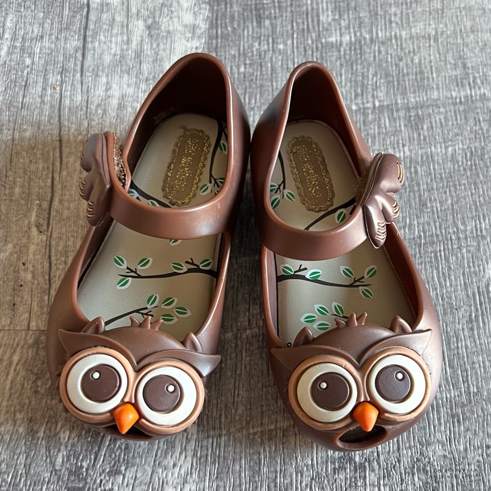 Mini Melissa Owl Jelly Mary Jane Shoes Toddler